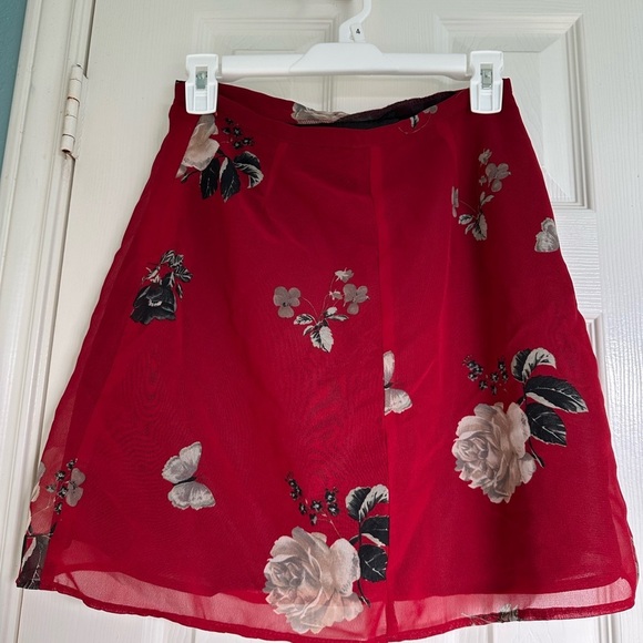 90’s String Bean Y2K Mini Floral Butterfly skirt Size 5 Made in USA - Picture 2 of 3